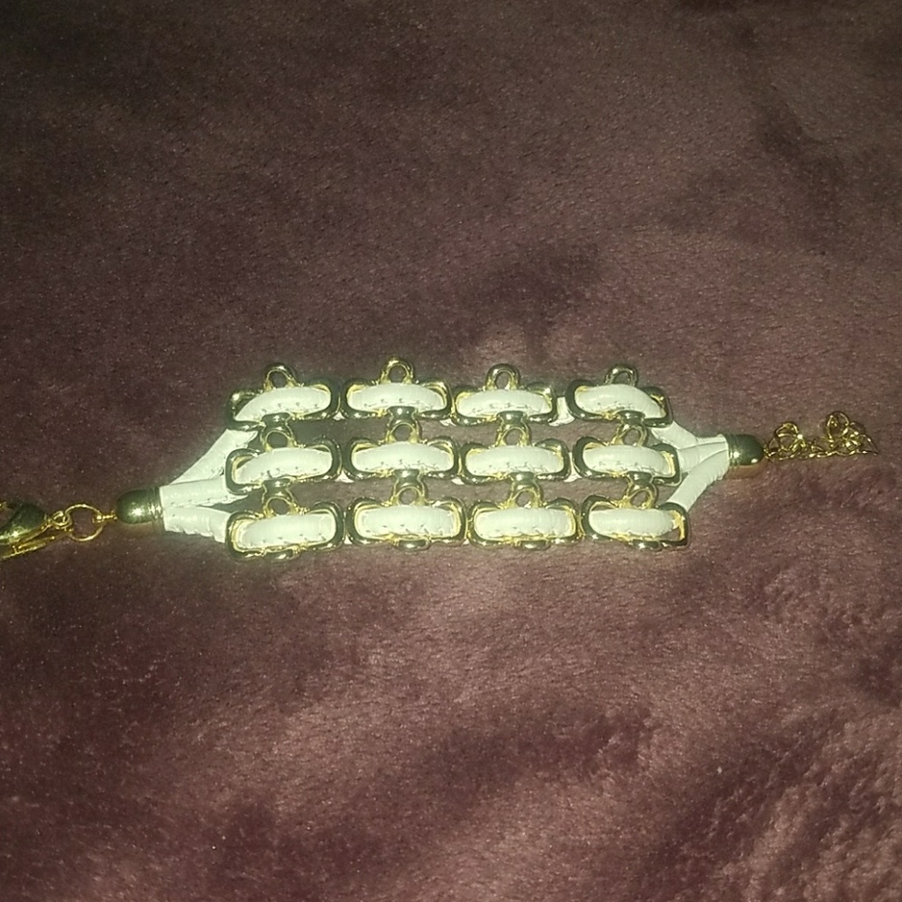 White and Gold Bracelet